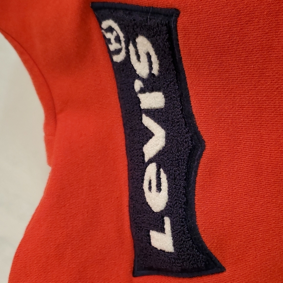 Size Medium Levi's Embroidered Appliqué Sweatshirt Hoodie - Picture 5 of 6